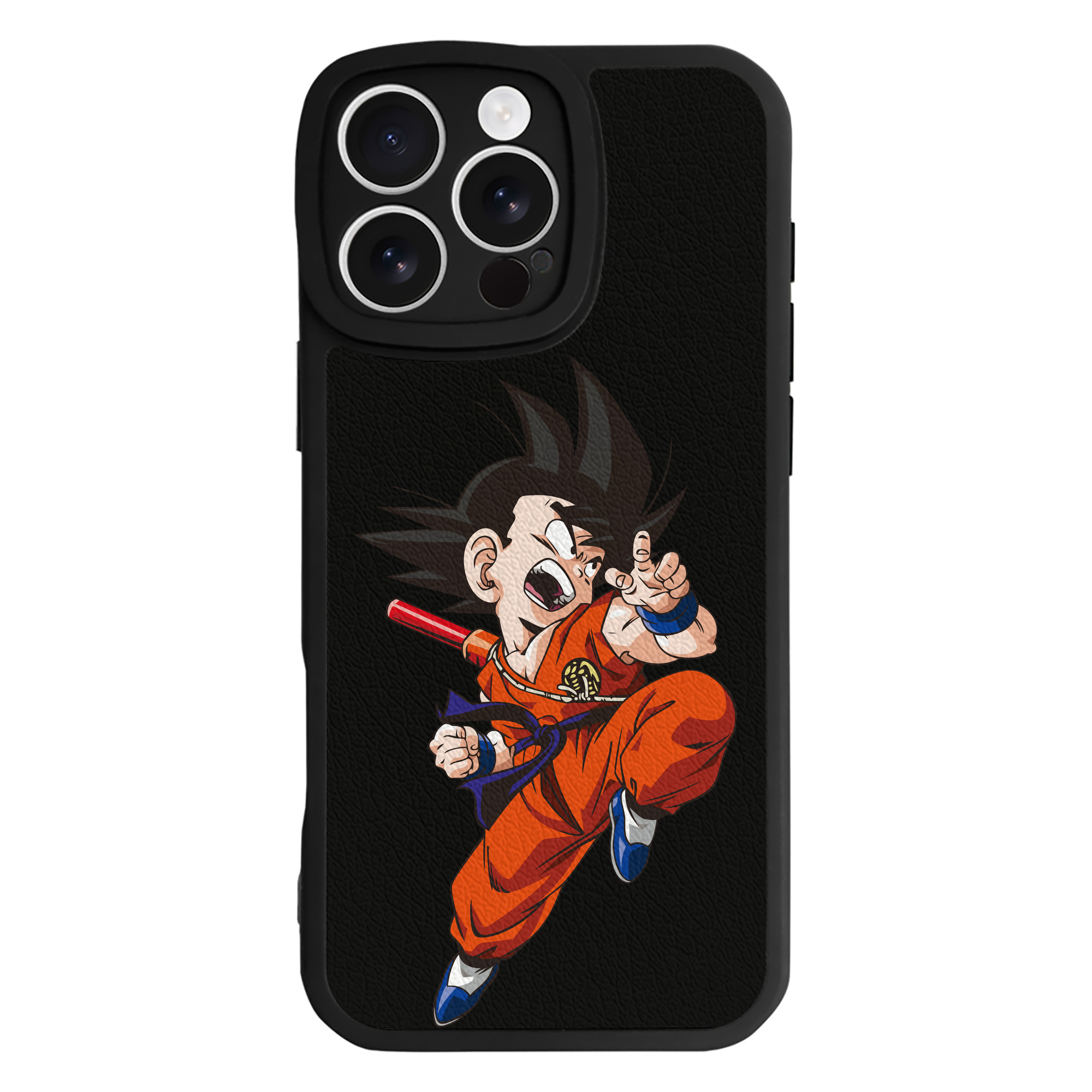 （画像用） ドラゴンボール 孫悟空（そん ごくう）Son Goku カカロット DRAGON BALL Kakarotto 【iPhone 16シリーズ対応】シリコンスマホケース（レザー調） 材質：シリコン